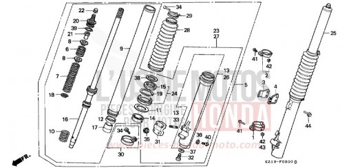 GABEL, VORNE XR250RN de 1992